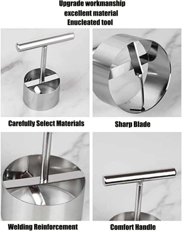Apple Corer Tool - 304 Stainless Steel Multifunction Apple Pear Core Separator Kitchen Tool - Image 3