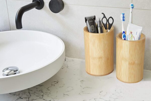 Bamboo Silverware Organizer Countertop - Image 4