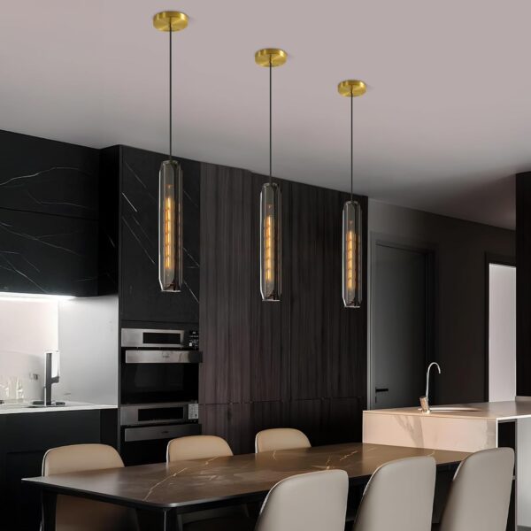 Modern Black K9 Crystal Pendant Light – 14.95" Hanging Light Fixture for Kitchen Island, Dining Room, or Bedroom - Image 9