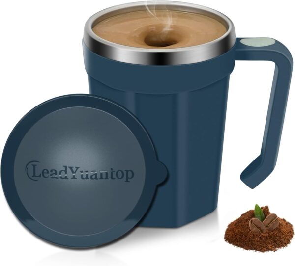 Auto Self Stirring Coffee Mug, 18 oz Automatic Magnetic Electric Mixing Cup Stainless Steel