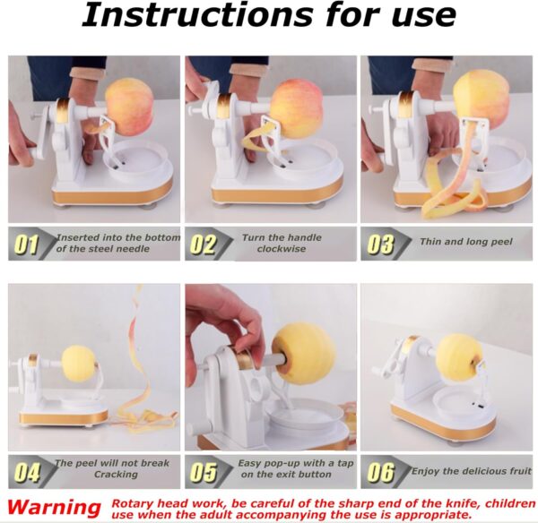 Upgraded Apple Peeler and Corer for Apple Pear Citrus Manual Rotating Kitchen - Image 4