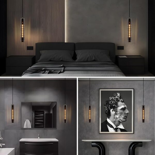 Modern Black K9 Crystal Pendant Light – 14.95" Hanging Light Fixture for Kitchen Island, Dining Room, or Bedroom - Image 7