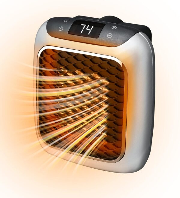 Ontel Handy Heater Turbo 800 Wall Outlet Small Space Heater with Adjustable Thermostat