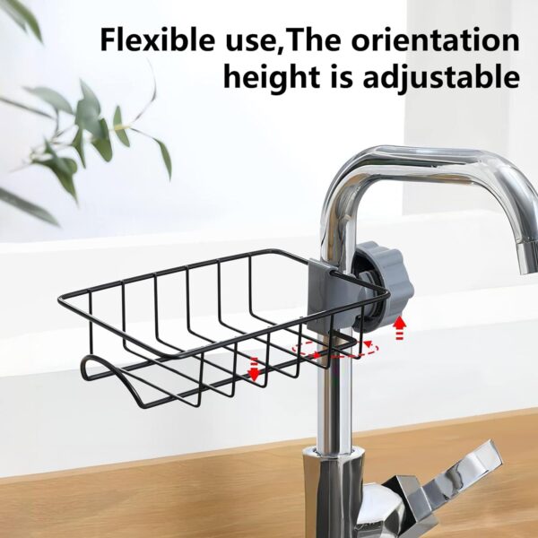 Kitchen Faucet Sponge Holder Sink Caddy Organizer - Image 3