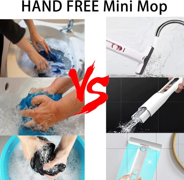 Portable Self-Squeeze Mini Mop, Quickie Sponge Mop - Image 3