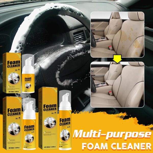 Multifunctional Foam Cleaner Spray for Car - 300 ML Foam Cleaner for Car and House - Image 2