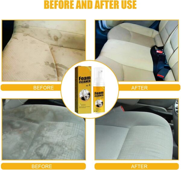 Multifunctional Foam Cleaner Spray for Car - 300 ML Foam Cleaner for Car and House - Image 4