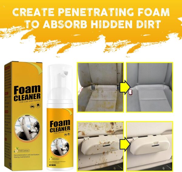 Multifunctional Foam Cleaner Spray for Car - 300 ML Foam Cleaner for Car and House - Image 6