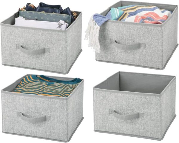 Fabric Bin for Cube Organizer - Foldable Cloth Storage Cube - Collapsible Closet Storage Organizer