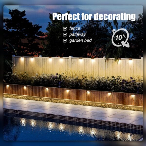 SOLPEX Solar Deck Lights Outdoor 16 Pack, Solar Step Lights Waterproof Led Solar lights for Outdoor Stairs - Image 2