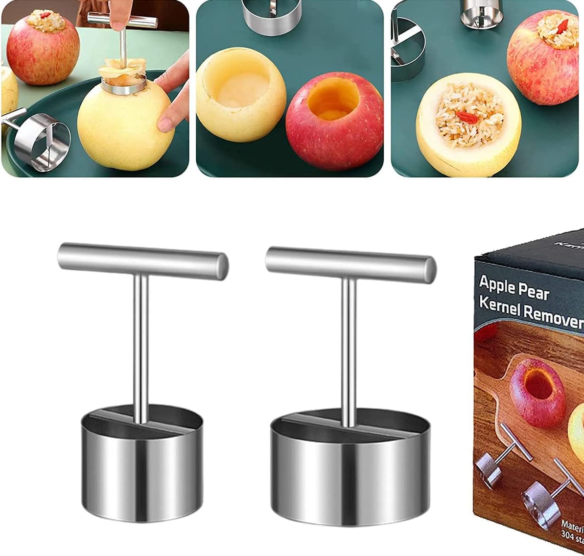 stainless steel apple corer